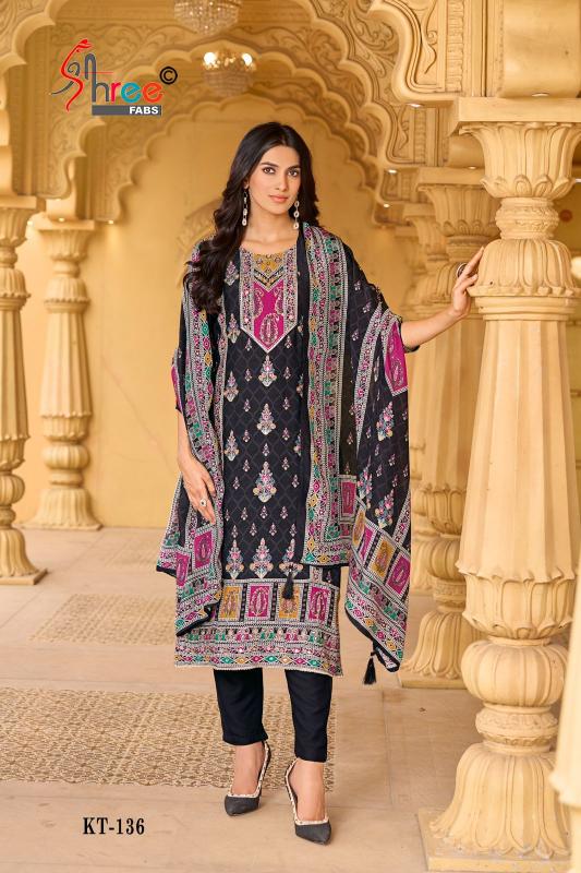 Shree Fab KT-136 viscose Maslin printed wholesale salwar suits online