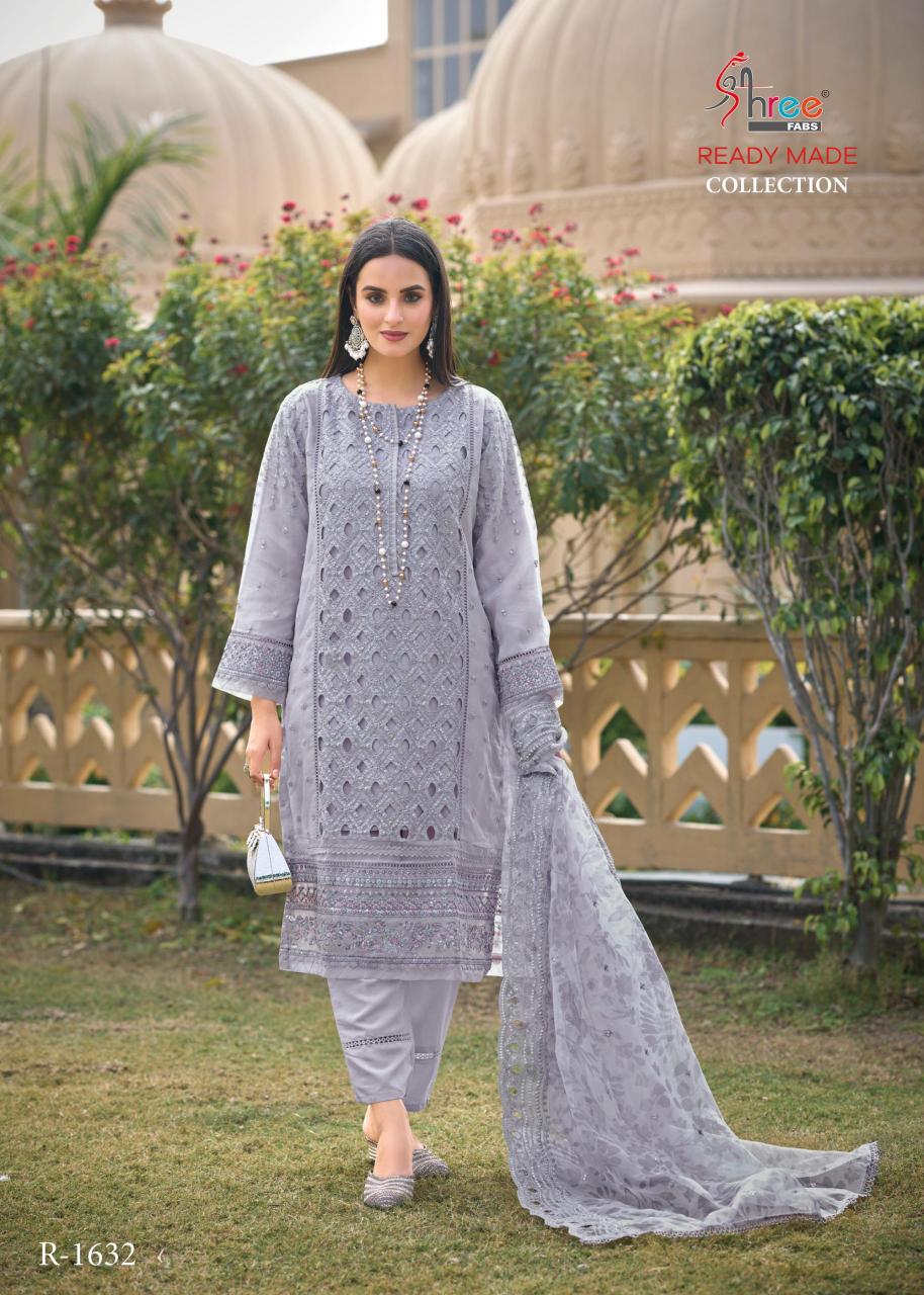 Shree Fab maria b 1632 Organza embroidered salwar kameez supplier in india 