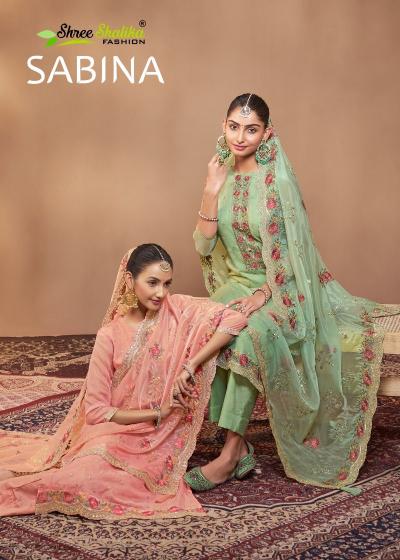 Shree Shalika Sabina SOft Organza dress material latest design