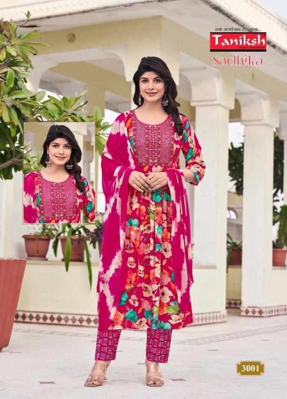 Taniksh Sadhika vol 3 rayon printed anarkali kurti supplier in your country 