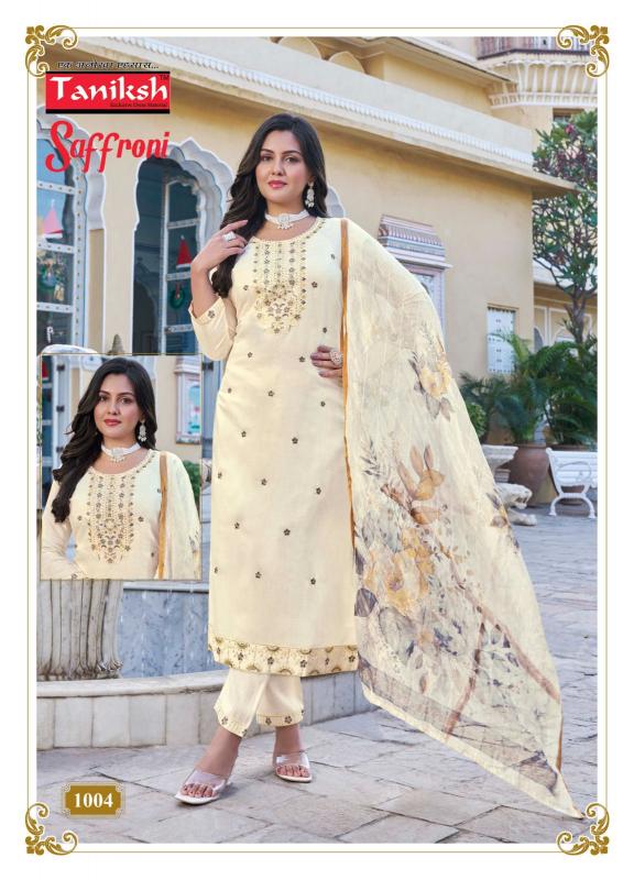 Taniksh Saffroni Vol 1 Vertical kurti pant set wholesale ahmedabad