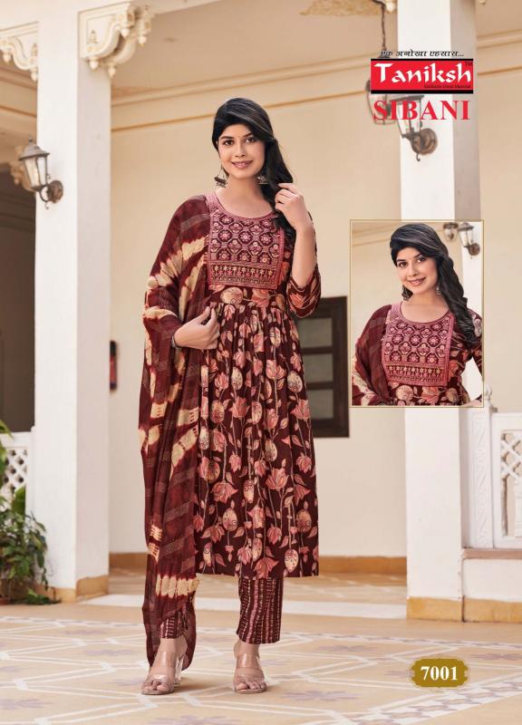 Taniksh Sibani Vol 7 Rayon Foil Printed branded kurtis wholesale