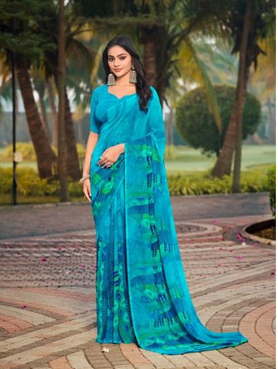 Vipul Simran Georgette wholesale sarees in surat market