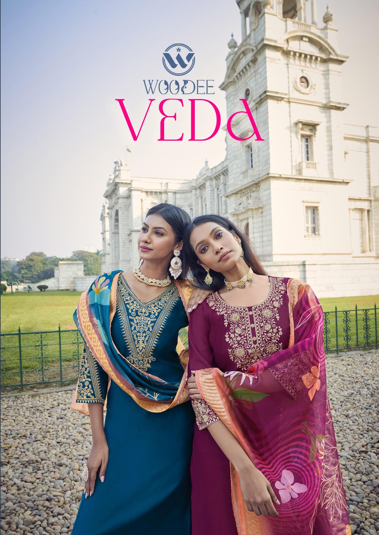 Woodee Veda Pure heavy viscose designer kurti catalogue