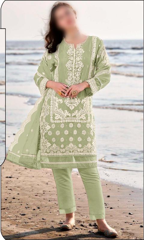 Zarquash D.216 Organza Heavy Embroideried Pakistani Salwar Suit Wholesaler in surat