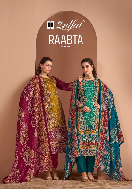 Zulfat Designer Raabta Vol 3 Exclusive Cotton Printed salwar suit manufacturer in surat