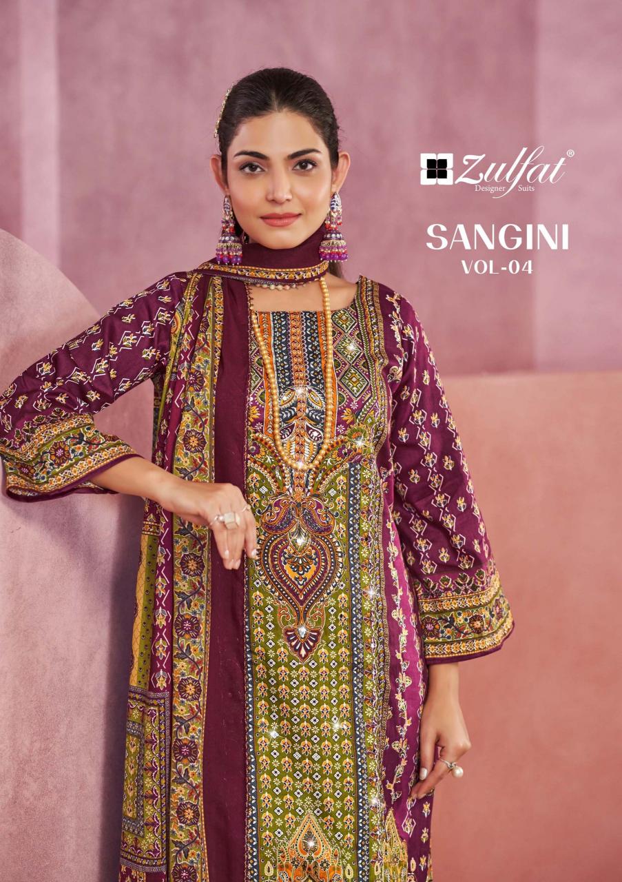 Zulfat Designer Sangini Vol 4 Jam cotton Exclusive wholesale salwar suit market in mumbai