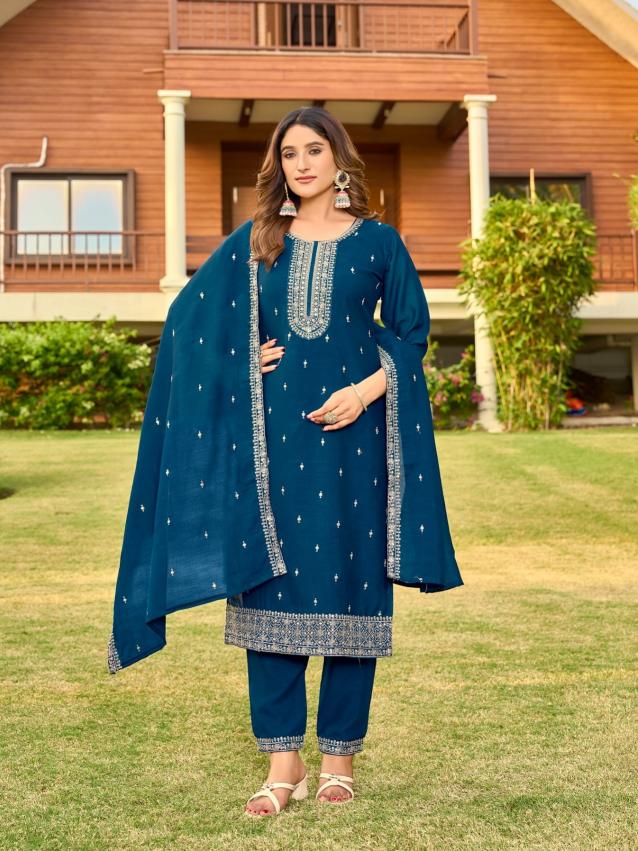 AANCHI TESLA PARTY WEAR READYMADE SALWAR SUIT WHOLESALE