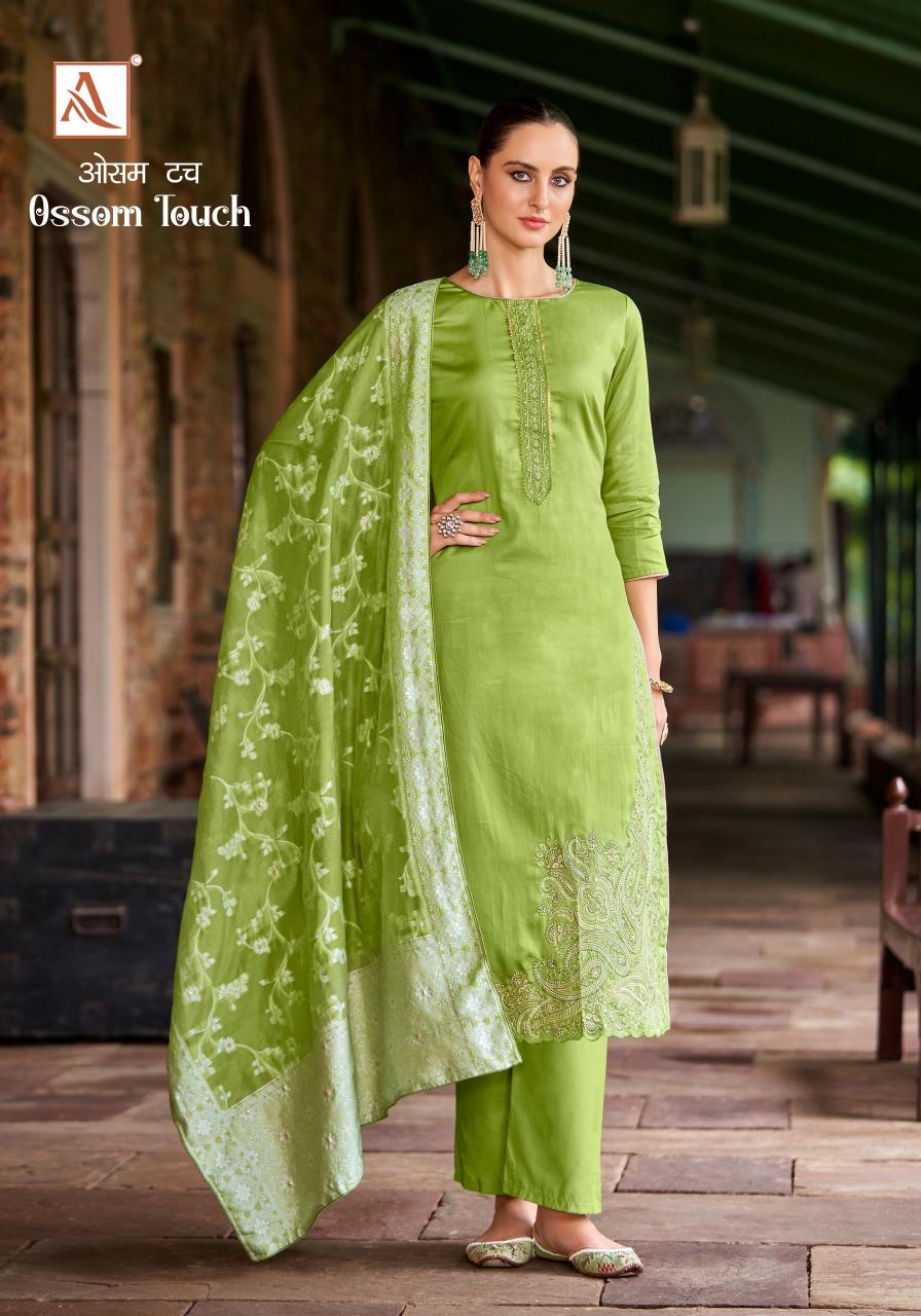 ALOK OSSOM TOUCH COTTON DRESS MATERIAL WHOLESALLERIN INDIA