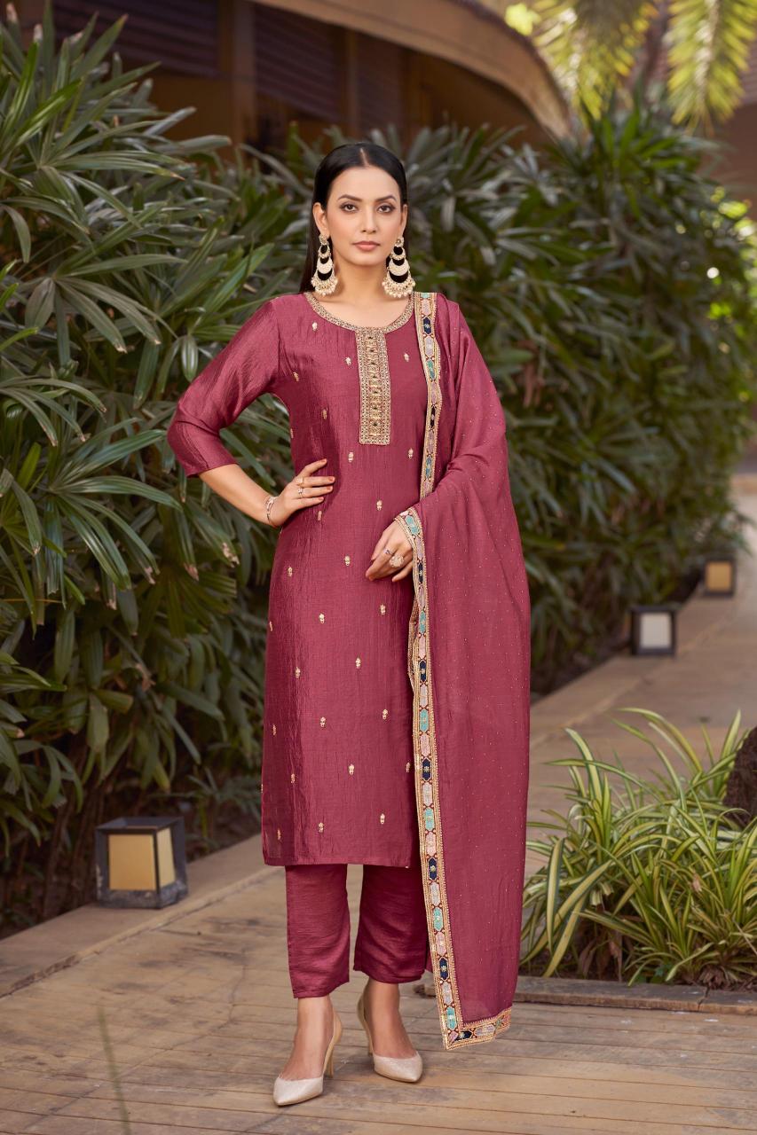 artriddh riya vichitra silk readymade kurti sets in wholesale price