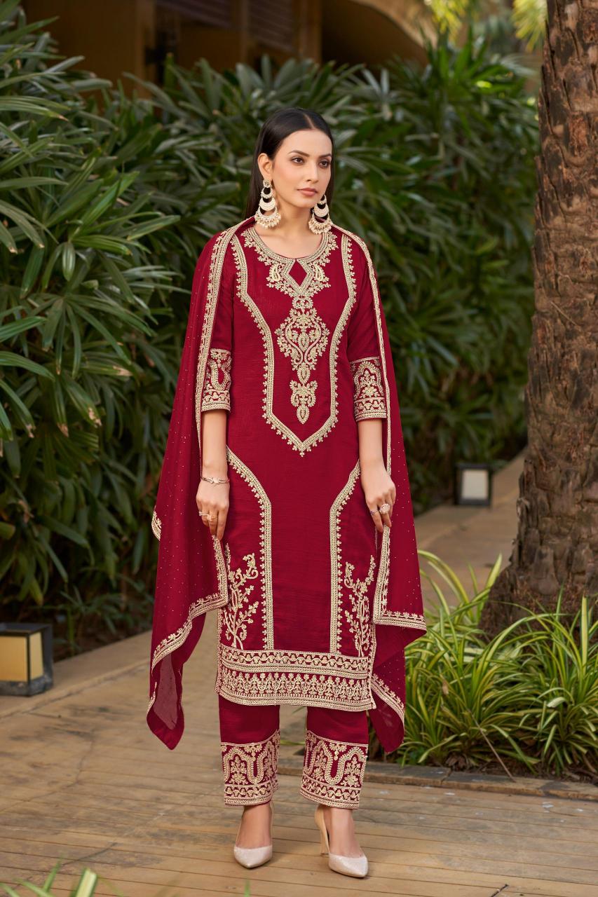 artriddh riya vichitra silk readymade salwar kameez wholesaler in surat