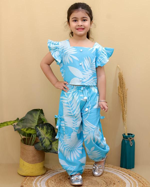 Artriddhs Vol 02 Girls Cotton Cargo Pant With Top Co-ord Set Wholesaller In Gujarat