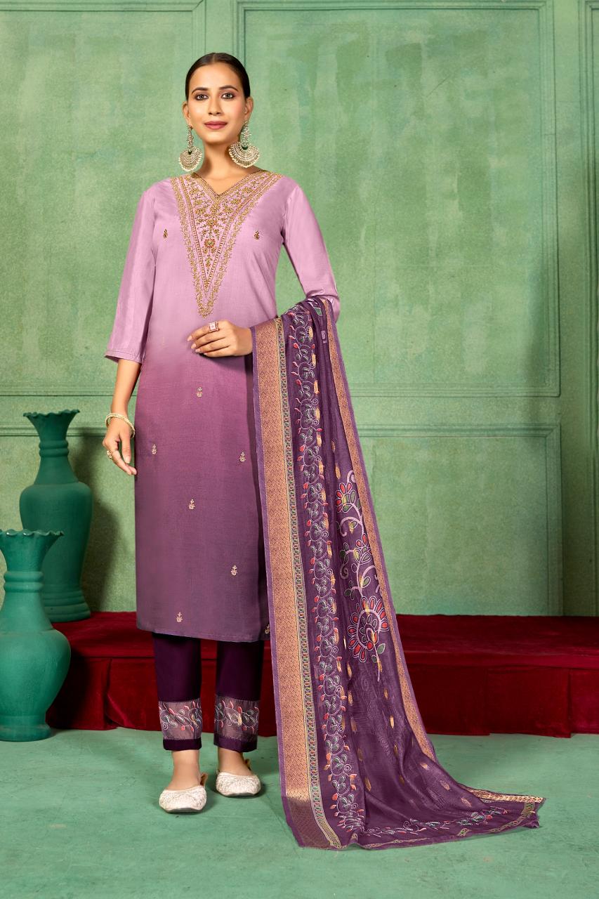 ARTRIDHHS TRENDY ROMAN SILK WHOLESALE KURTI SET ONLINE 