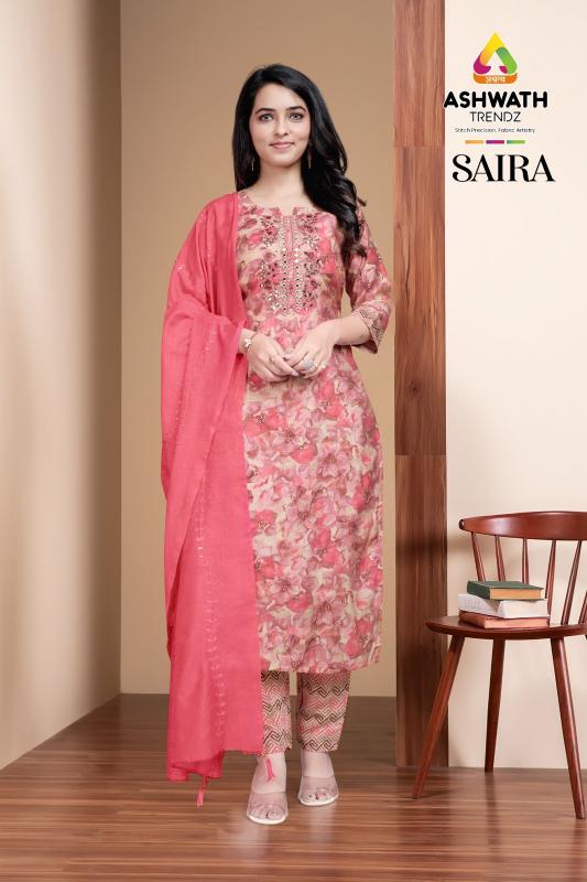 ASHWATH SAIRA Vol 02 Mirror work kurti pant with duppata supplier in surat