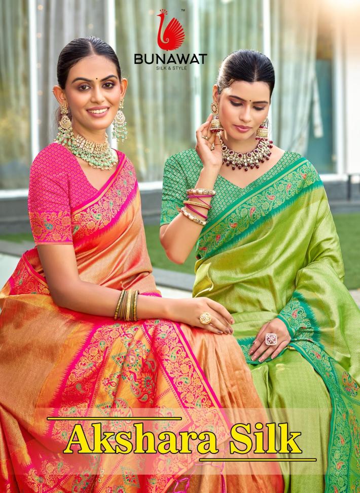 Bunawat Akshara Silk Festival Wear New Designer Silk Sarees Collection