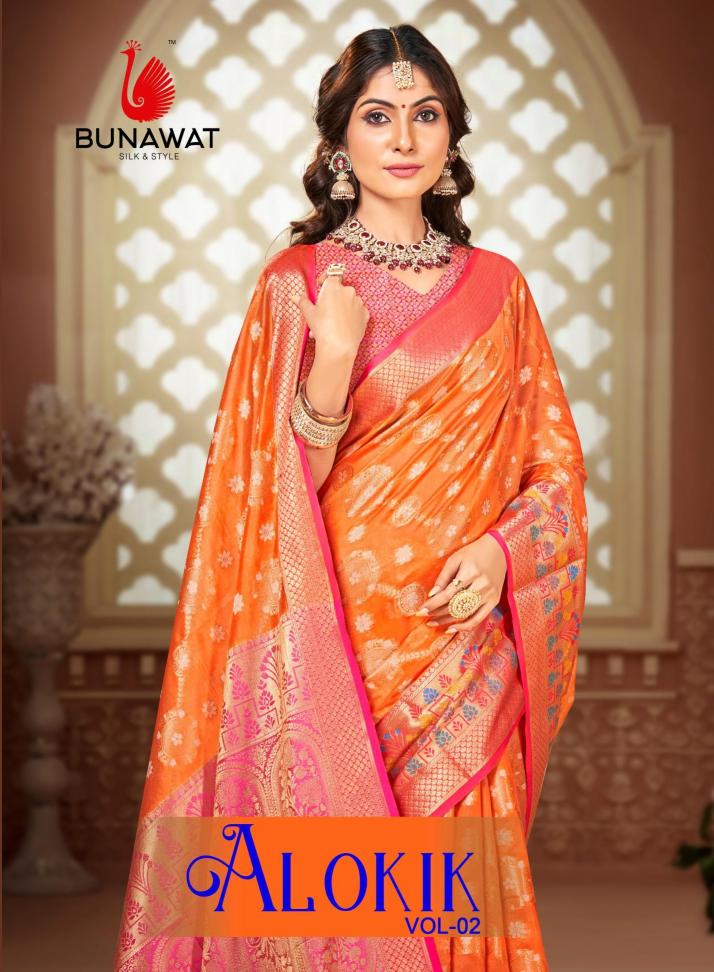 Bunawat Alokik Vol-2 Festival Wear New Designer Silk Sarees Collection