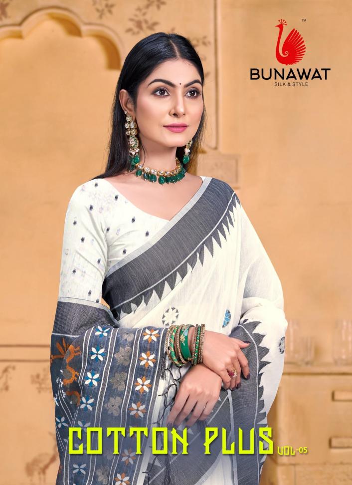 Bunawat Cotton Plus Vol-5 New Fancy Cotton Designer Sarees Collection