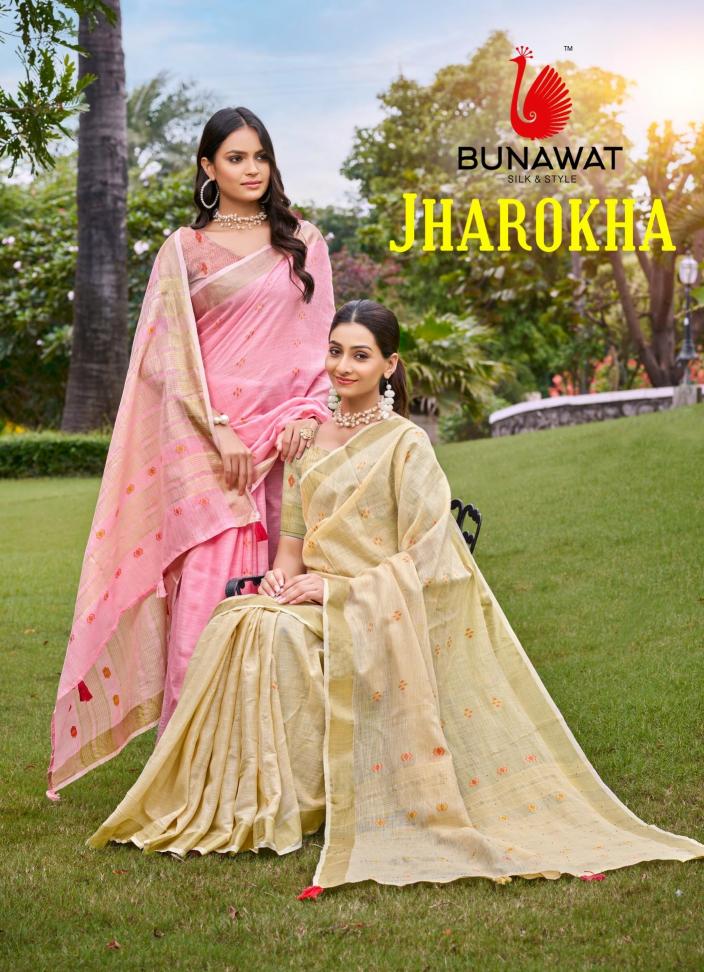 Bunawat Jharokha Casual Wear Latest Designer Heavy Cotton Sarees Collection