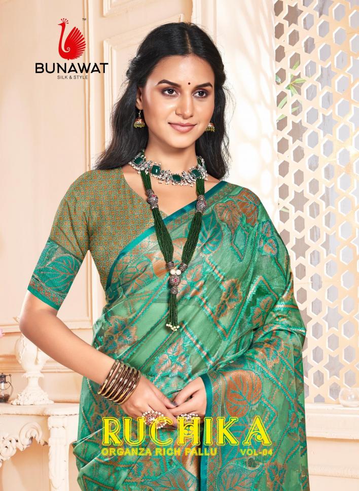 Bunawat Ruchika Vol-4 Traditional Wear New Designer Organza Sarees Collection