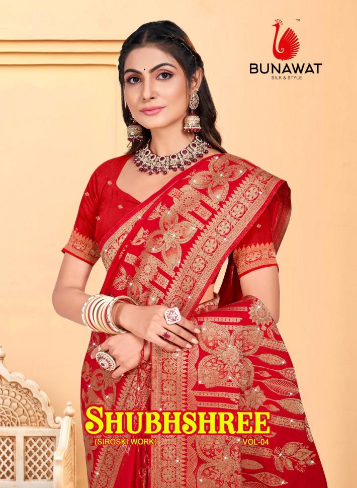 Bunawat Shubhshree Vol-4 New Designer Traditional Wear Silk Sarees Collection