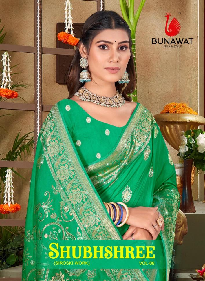 Bunawat Shubhshree Vol-6 Festival Wear New Designer Silk Sarees Collection