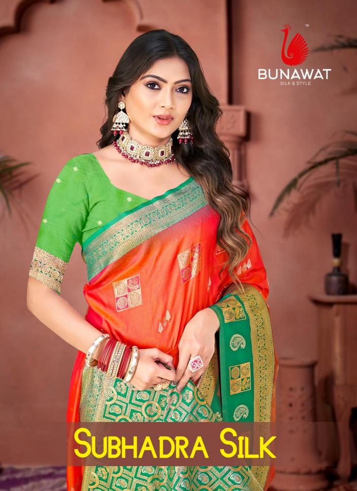 Bunawat Subhadra Silk Party Wear Latest Designer Silk Sarees Collection