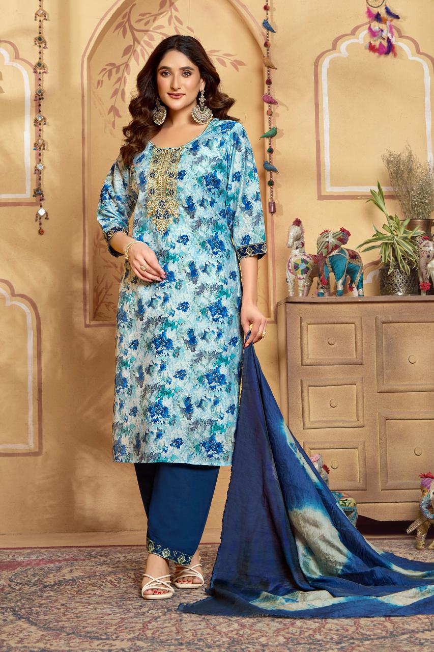 Chanderi Print salwar kameez wholesale in surat with price