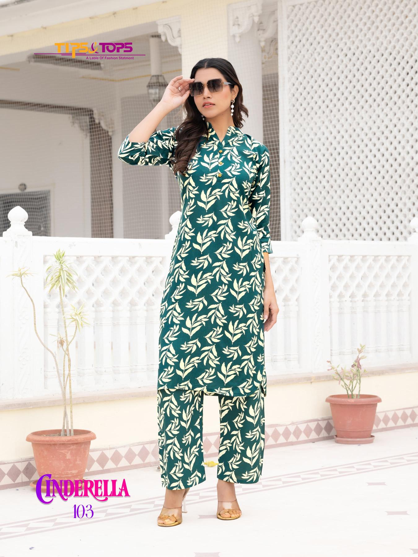  CINDERELLA Vol 02 RAYON PRINT CO-ORD SET DESIGNER KURTIS MANUFACTURERS