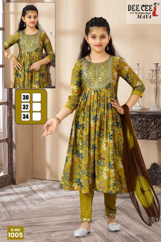 DEECEE MAYA VOL.0.2.1 KIDS ANARKALI DESIGNER KURTI FOR GIRL MANUFACTURE IN INDIA