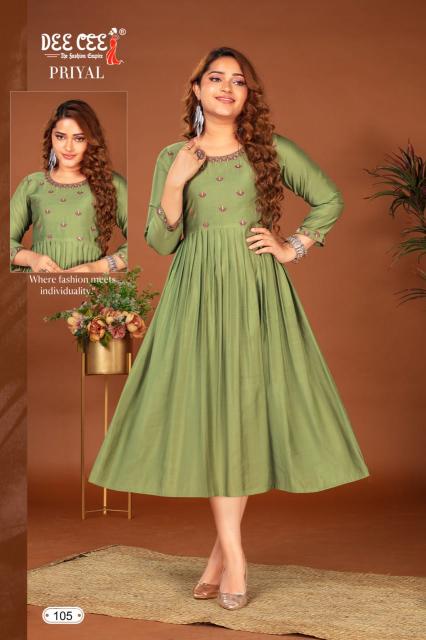 DEECEE PRIYAL FLARED LONG LADIES KURTI MANUFACTURER IN DELHI  