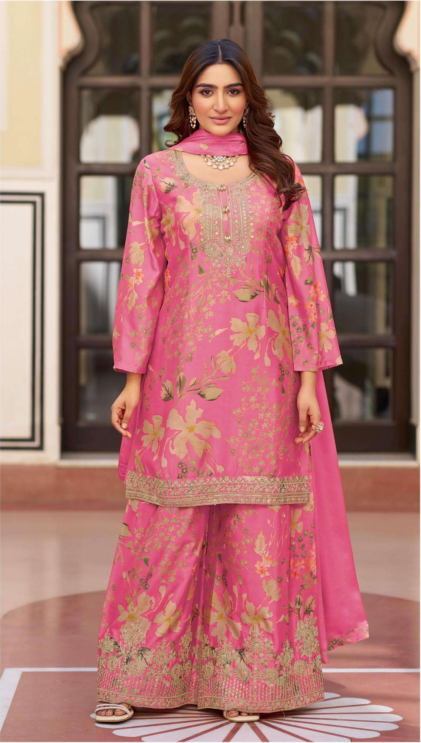 Deepsy Suit D. 726 Abcd Chinon Embroidery Readymade Salwar Kameez Wholesaler In Gujarat