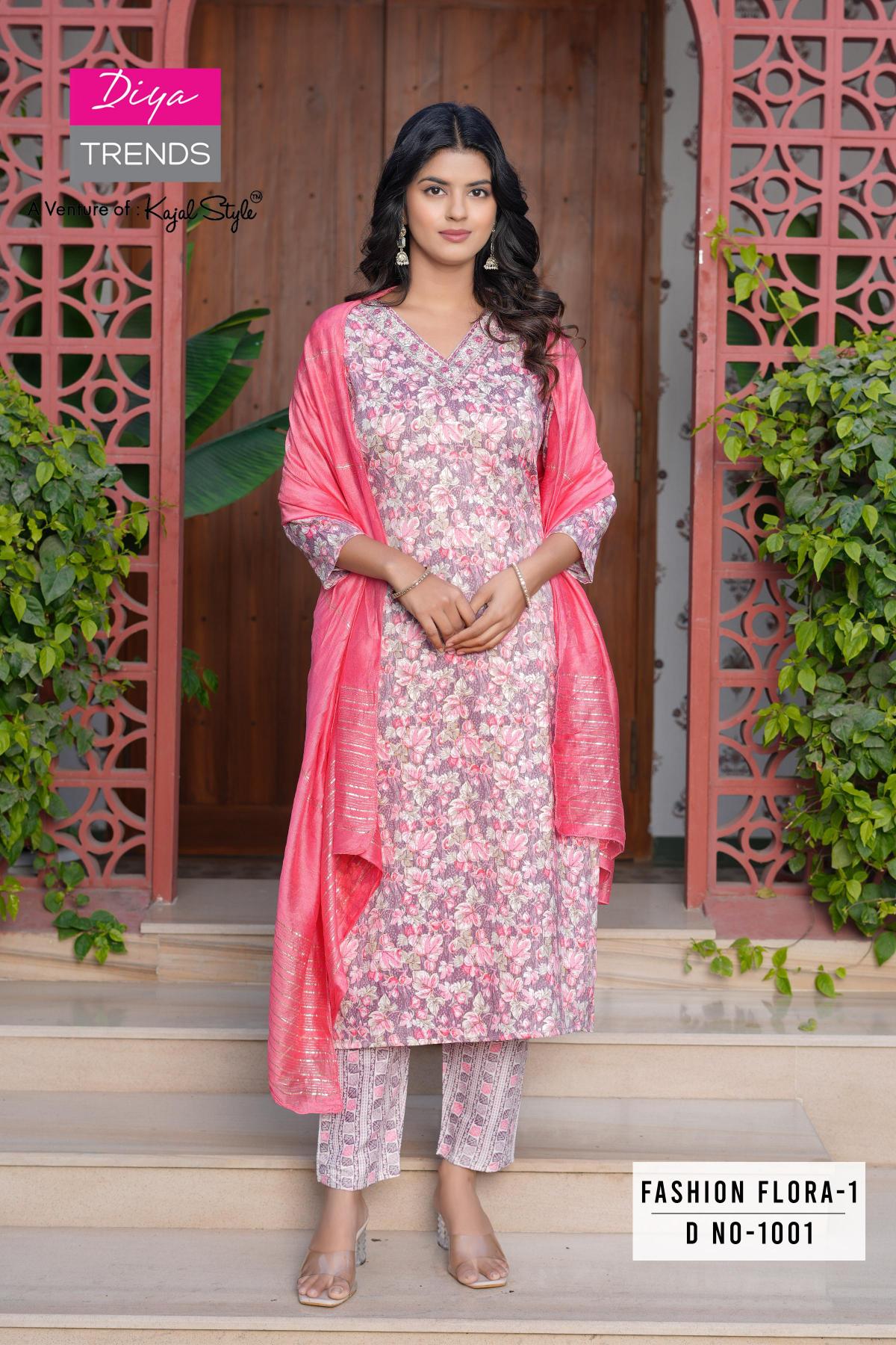 DIYA TRENDS FASHION FLORA VOL.1 BRANDED KURTI MANUFACTURE IN SURAT