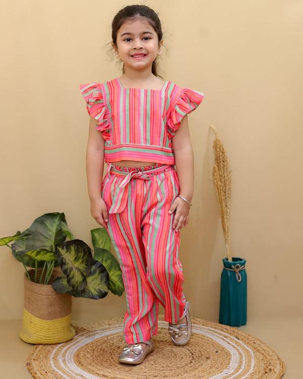 Girls Cotton Co-ord Set Wholesalers In Surat