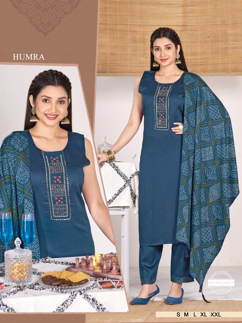 HUMRA GAJJI SILK KURTI PANT WITH DUPPATA WHOLESALE WOMAN CLOTHING