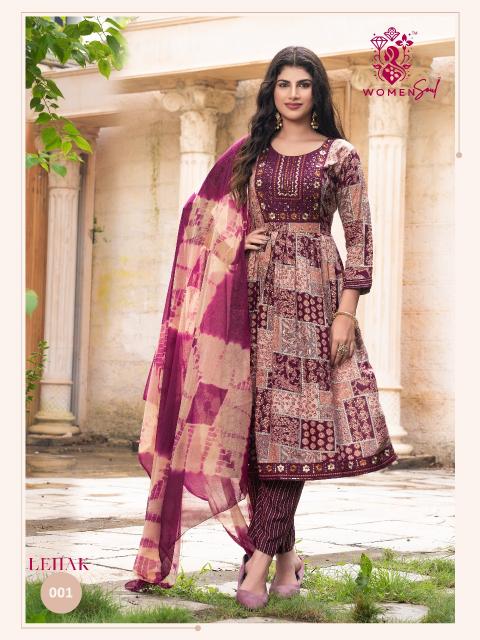 LEHAK VOL 1 LIVA PREMIUM RAYON  FOIL PRINT NAYRA CUT KURTI WHOLESALER IN SURAT