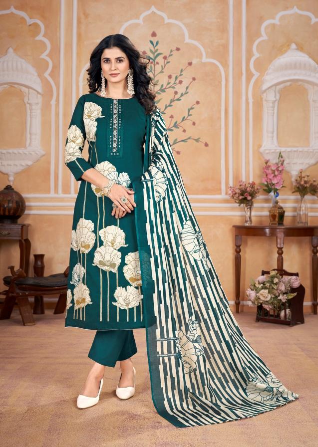 Levisha Dil-Bagh Cotton Embroidery Dress Material Wholesale in Surat