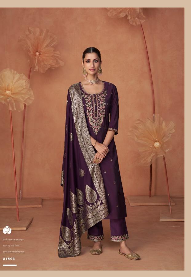 Lily & Lali SHINY Viscous Silk With Embroidery kurti pant with duppata wholesaller in surat