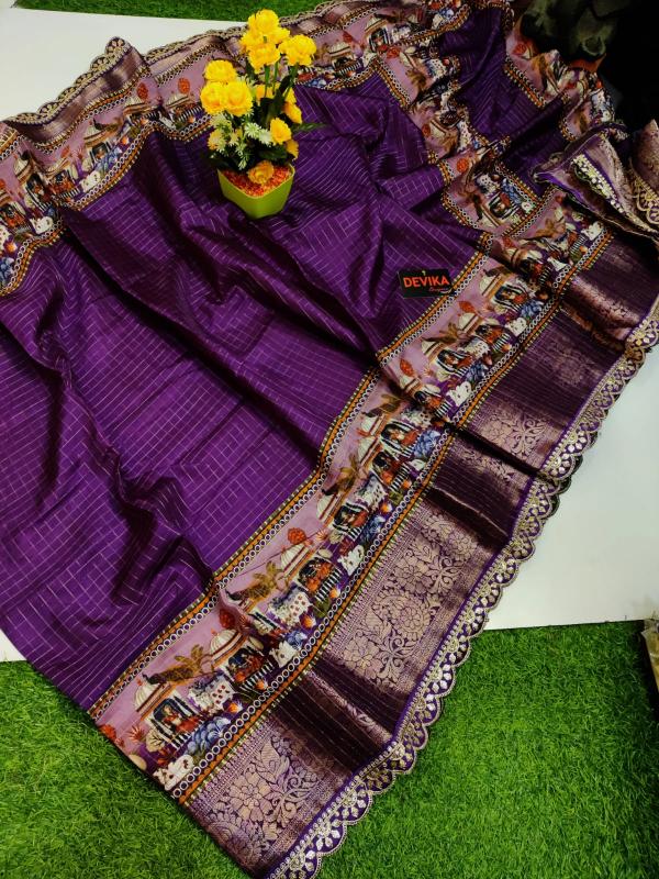 MALHAR SEMI DOLA SAREES SURAT SAREES WHOLESALE PRICE