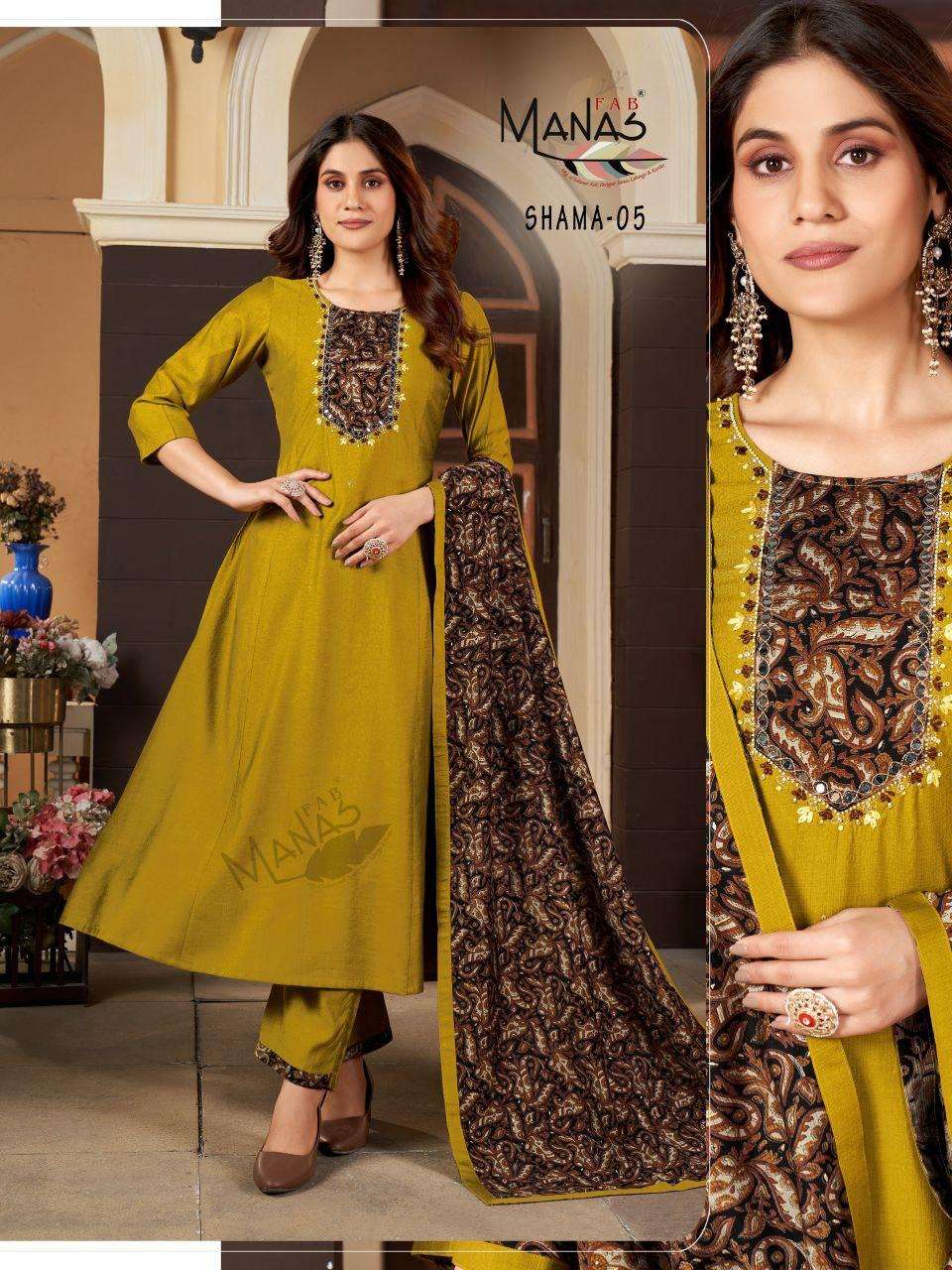  Manas kurti pant set with dupatta wholesaller in India