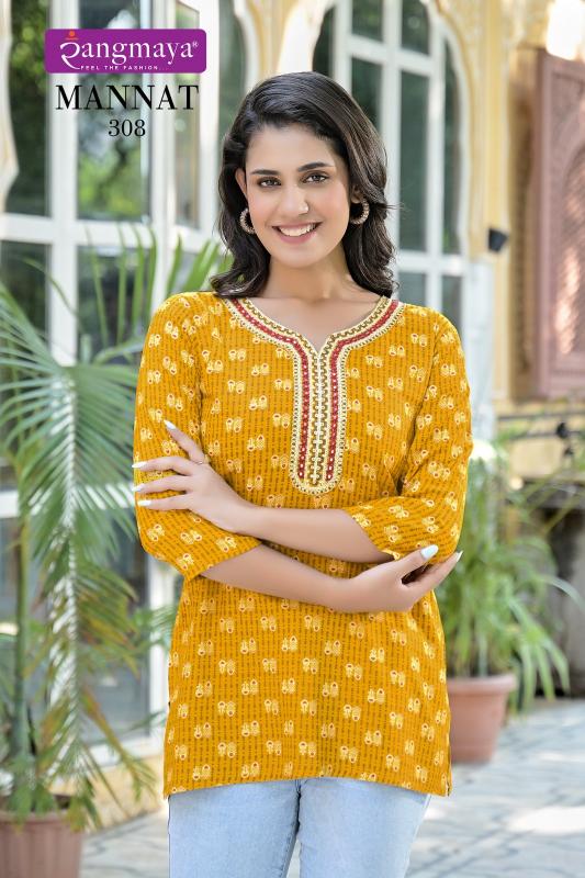 MANNAT 3 RAYON WHOLESALE KURTIS IN SURAT ONLINE