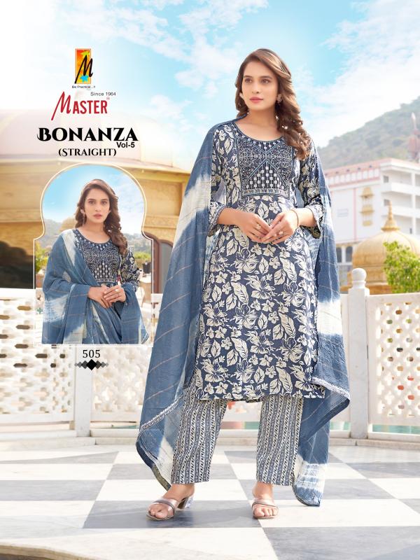 Master Bonza Vol 05 Kurti pent set with duppata Wholesaller surat