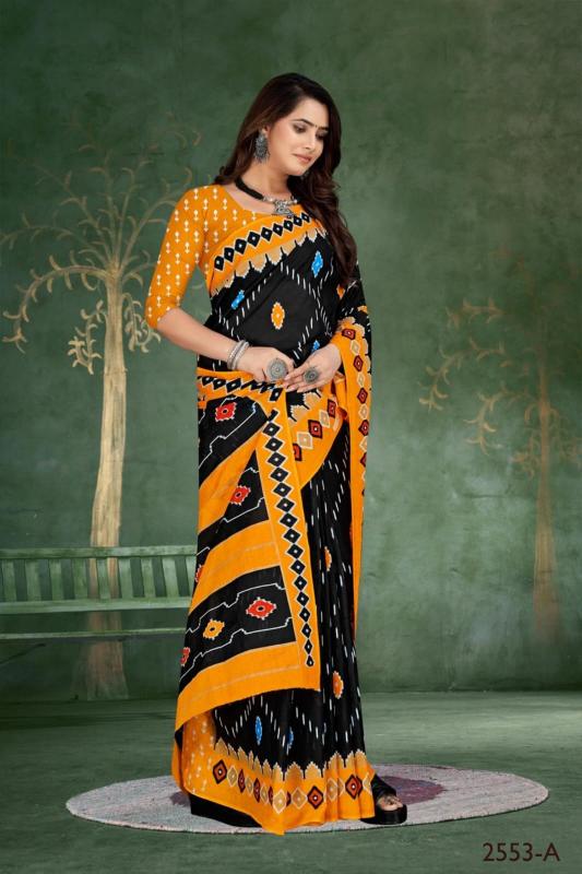 Miss Juliana-2 Cotton Jaipur block print saree wholesaller surat