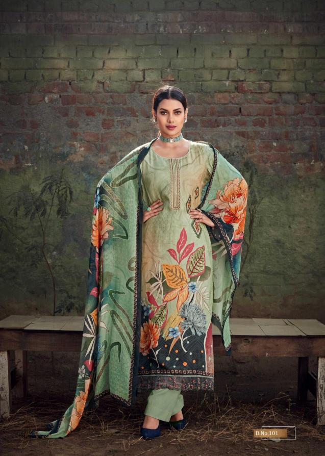 MUMTAZ ARTS TULIP TALES VISCOSE MUSLINE PRINT DRESS WHOLESALE ONLINE