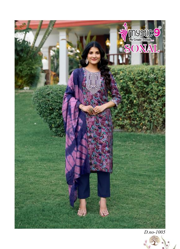 MYSTIC 9 SONAL VOL 1 ROMAN SILK KURTI PREMIUM CLOTHING WHOLESALE