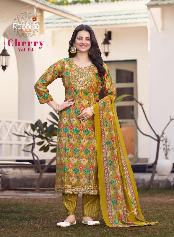 RADHIKA CHERRY  VOL 4 READYMADE SUITS WHOLESALE MARKET IN SURAT