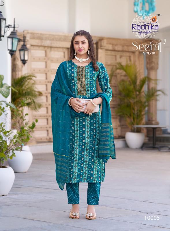 RADHIKA SEERAT VOL10 LADIES SUITS WHOLESALE PRICE IN SURAT