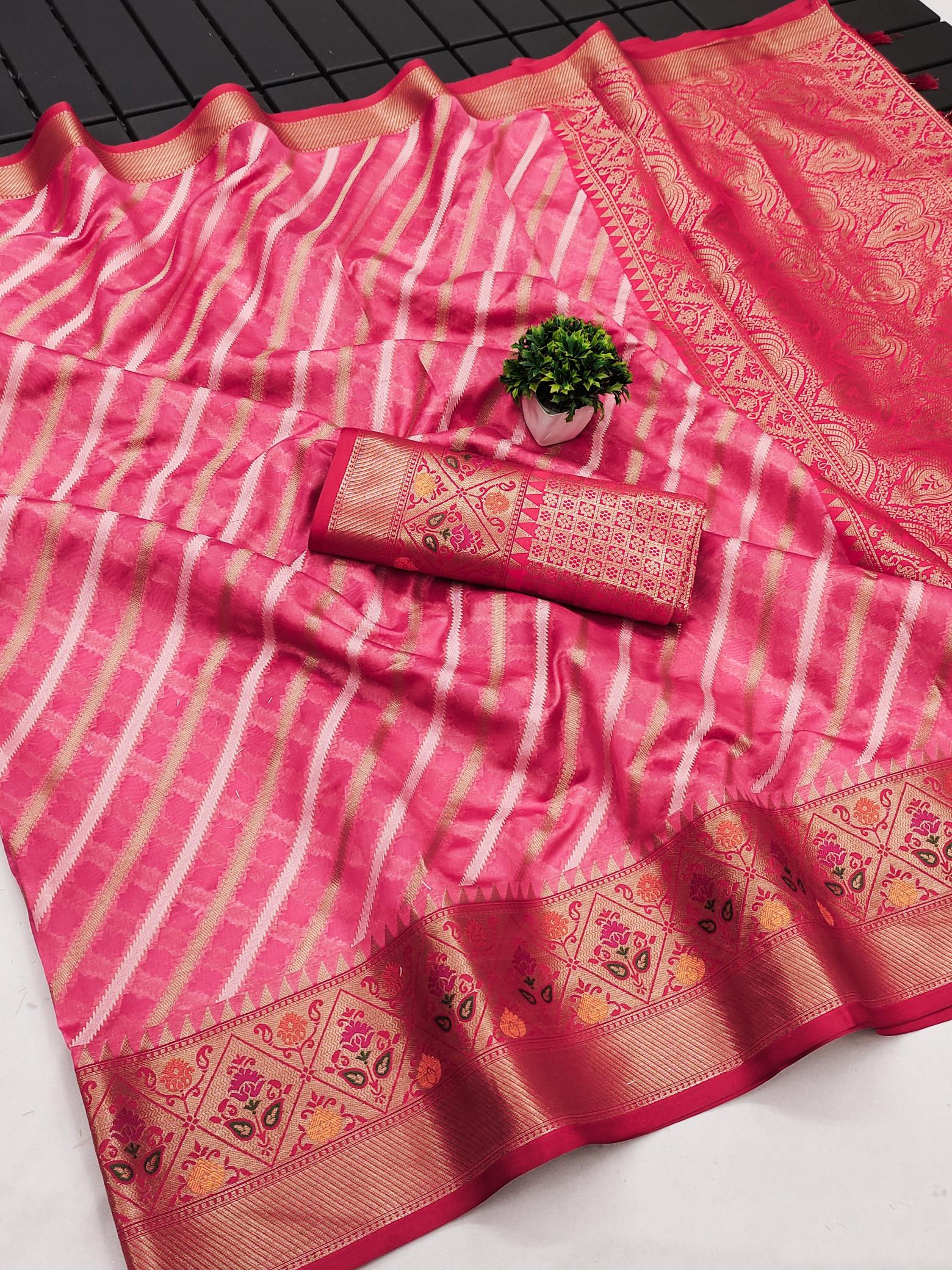 Soft Organza silk  saree wholesaler in surat