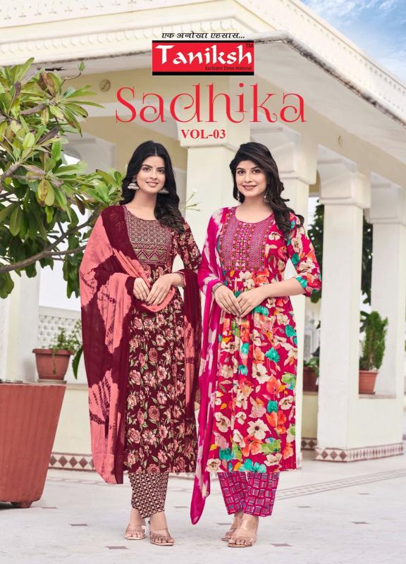 TANIKSH SADHIKA VOL 03 RAYON SALWAR KAMEEZ WHOLESALLER INDIA