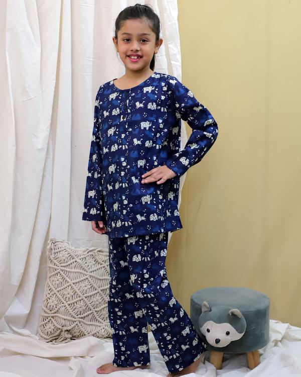 Tiny Kids Cotton Dark Blue Night Suit Co-ord Set Wholesale Dealers in India