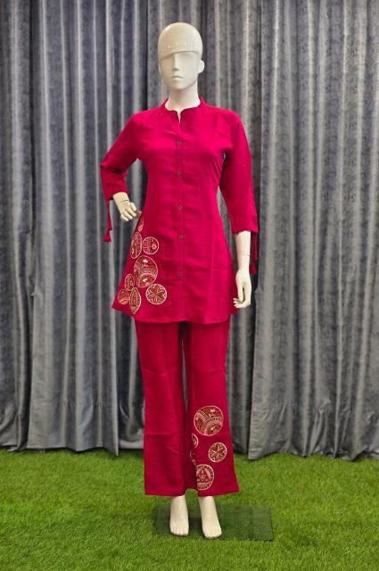 WOMAN FANCY EMBROIDERY WORK CO-ORD SET WHOLESALER SUPPLIER IN INDIA